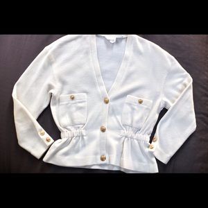 Vintage Leslie Fay Peplum Cardigan S\M